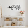 Wallity Love And Flower Escultura de pared negra